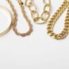 Juego de 4 pulseras de cadena cubana para mujer