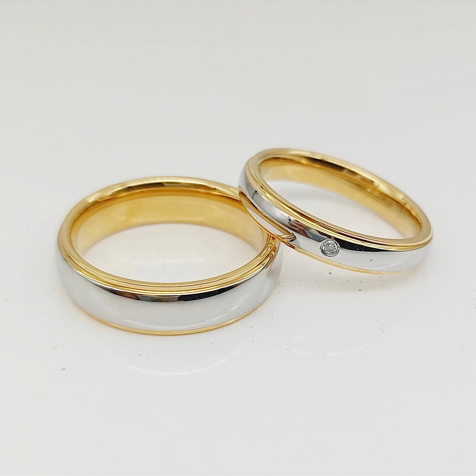 Anillos de boda de estilo occidental, clásicos de EE. UU., tallas 5 a 15, para hombres y mujeres, de titanio, para parejas.
