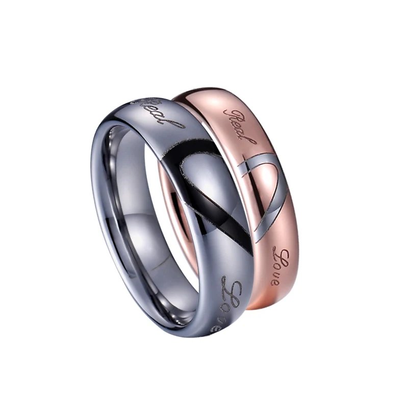 Anillos de boda de tungsteno 100 % auténticos con forma de corazón de amor real multicolor para hombres y mujeres, joyería matrimonial para el dedo. Anillos de boda de tungsteno 100 % auténticos con forma de corazón de amor real multicolor para hombres y mujeres, joyería matrimonial para el dedo.