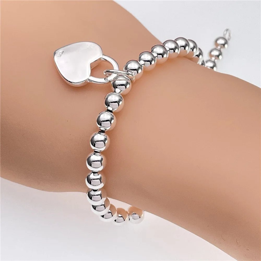 Pulsera de cadena cuadrada sólida de plata esterlina 925 noble para mujeres y hombres, amuleto para fiesta, regalo de boda, joyería de moda