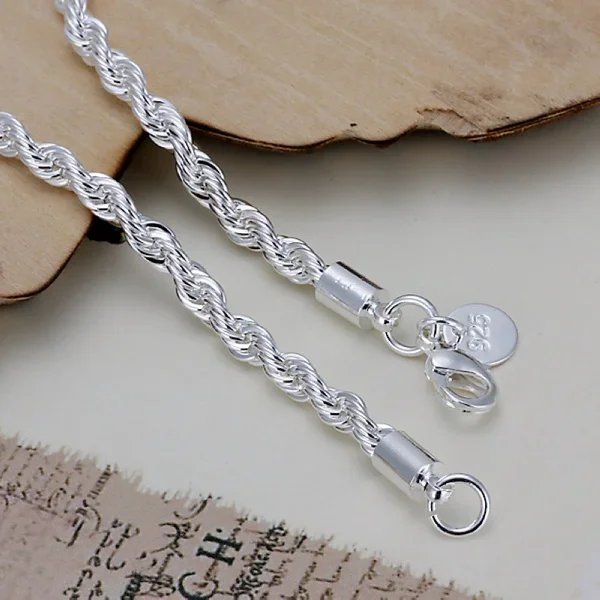 Pulsera trenzada exquisita de plata de ley 925 con cadena de dijes de moda para mujeres y hombres, modelos simples y bonitos para bodas.