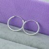Pendientes de Aro de Plata 925 – Círculo Liso 30mm para Mujer
