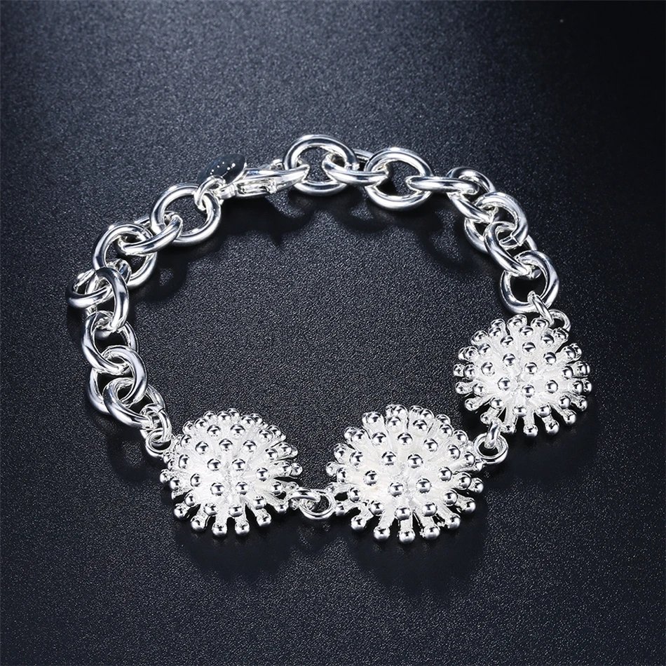 Pulsera DOTEFFIL con colgante de coral en plata de ley 925 para mujer, ideal como amuleto para bodas, compromisos y fiestas.