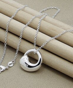 Collar con Colgante de Gota de Agua en Plata 925