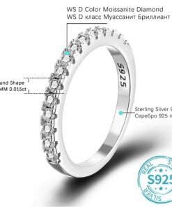 Anillo de Moissanita VVS1 en Plata de Ley 925