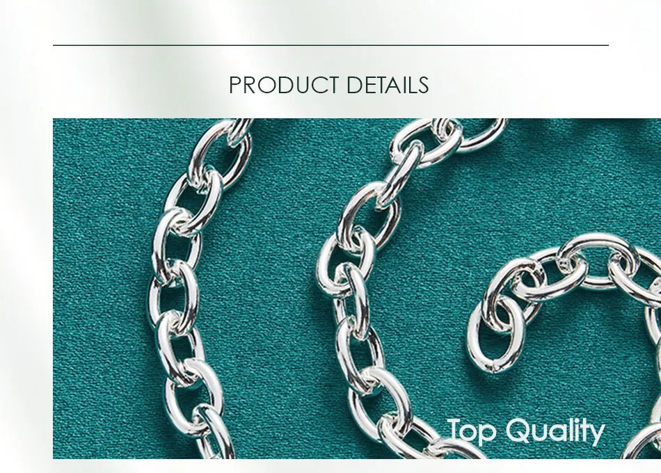 DOTEFFIL - Collar de cadena básica original de 18 pulgadas de plata de ley 925 con cierre de langosta para mujeres y hombres