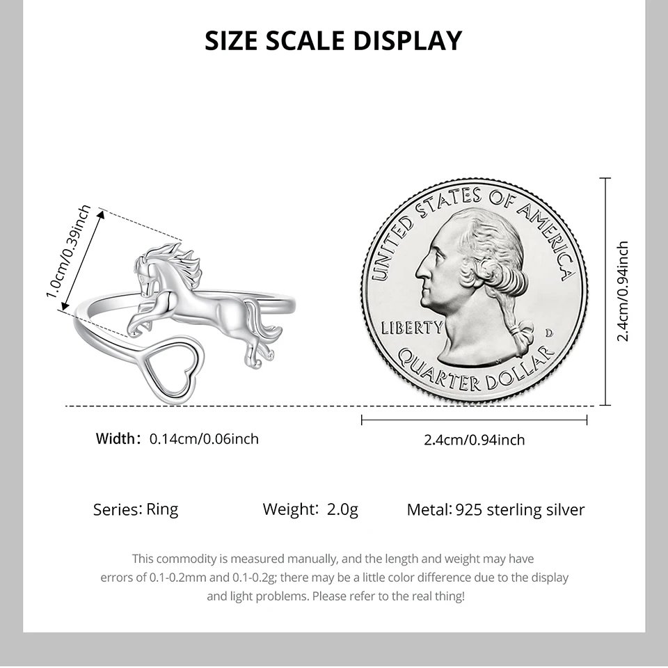 Conjunto de joyería Bamoer para amantes de los caballos, en plata de ley 925: pendientes de botón con forma de corazón y caballo, estilo minimalista. Ideal como regalo. Conjunto de joyería Bamoer para amantes de los caballos, en plata de ley 925: pendientes de botón con forma de corazón y caballo, estilo minimalista. Ideal como regalo.