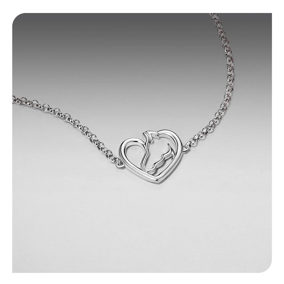 Conjunto de joyería Bamoer para amantes de los caballos, en plata de ley 925: pendientes de botón con forma de corazón y caballo, estilo minimalista. Ideal como regalo. Conjunto de joyería Bamoer para amantes de los caballos, en plata de ley 925: pendientes de botón con forma de corazón y caballo, estilo minimalista. Ideal como regalo.