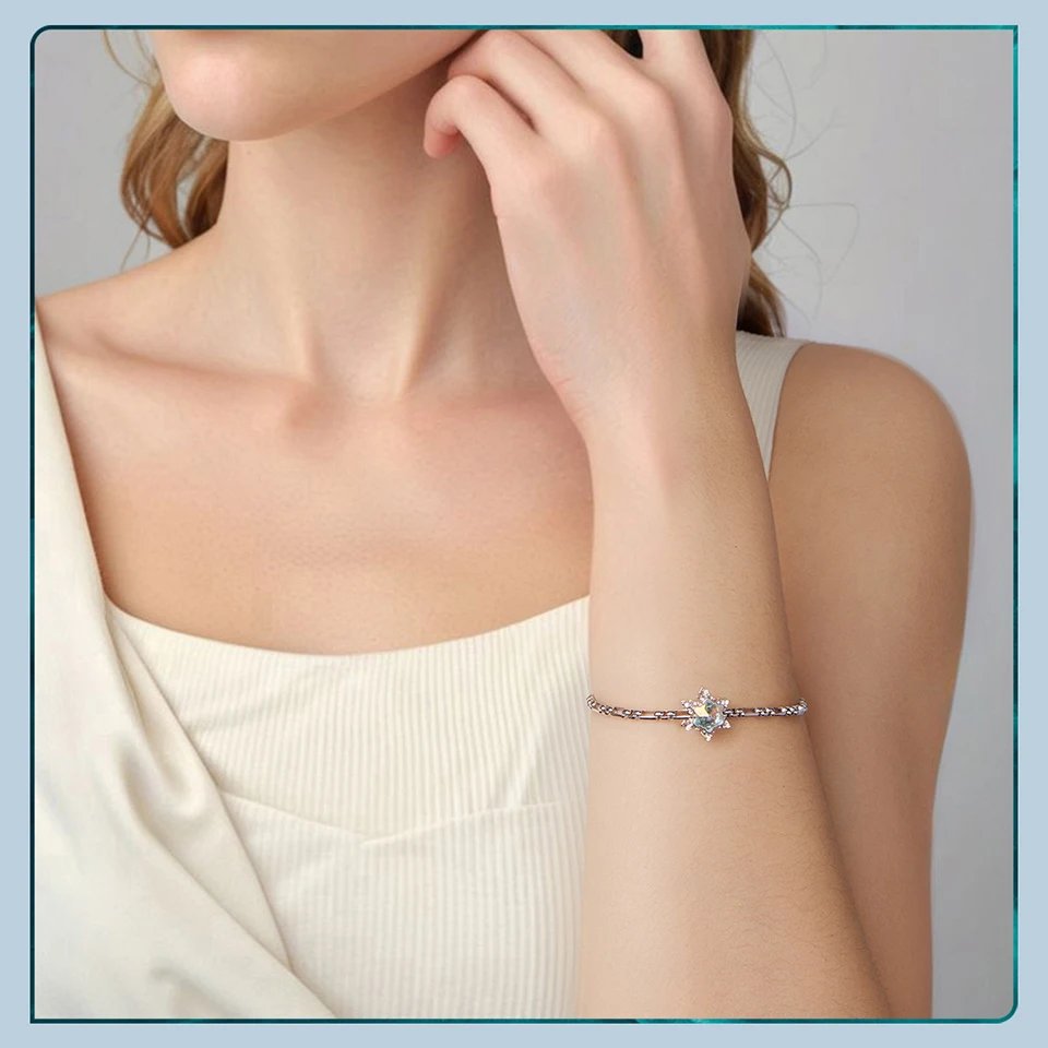 Bamoer 925 Sterling Silver Chunky Box Chain Bracelet Strand Round Beads Link Chain for Women Teens Gift Adjustable Wrist Decor Bamoer 925 Sterling Silver Chunky Box Chain Bracelet Strand Round Beads Link Chain for Women Teens Gift Adjustable Wrist Decor