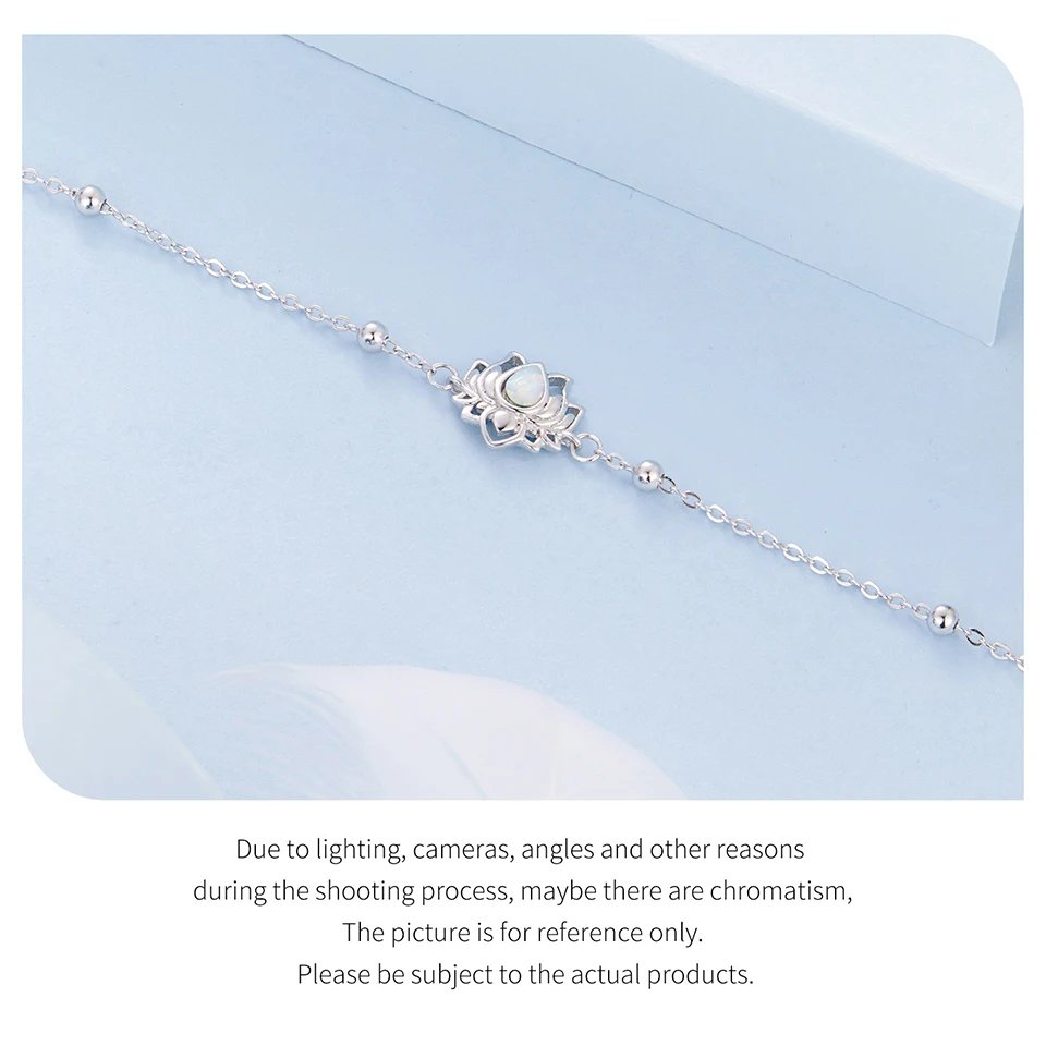 Pulsera Bamoer de plata de ley 925 con cadena de loto de ópalo, cuentas redondas y eslabones ajustables. Ideal para mujeres y adolescentes. Diseño vintage floral para la muñeca. Pulsera Bamoer de plata de ley 925 con cadena de loto de ópalo, cuentas redondas y eslabones ajustables. Ideal para mujeres y adolescentes. Diseño vintage floral para la muñeca.