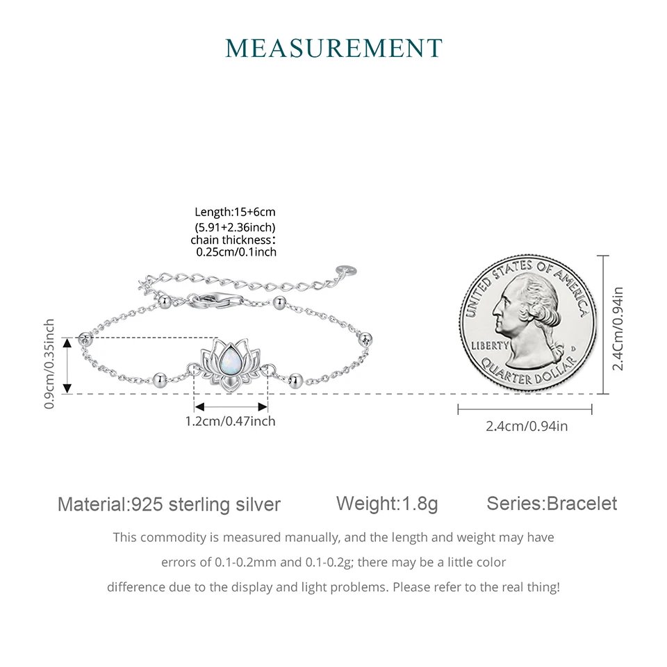 Pulsera Bamoer de plata de ley 925 con cadena de loto de ópalo, cuentas redondas y eslabones ajustables. Ideal para mujeres y adolescentes. Diseño vintage floral para la muñeca. Pulsera Bamoer de plata de ley 925 con cadena de loto de ópalo, cuentas redondas y eslabones ajustables. Ideal para mujeres y adolescentes. Diseño vintage floral para la muñeca.