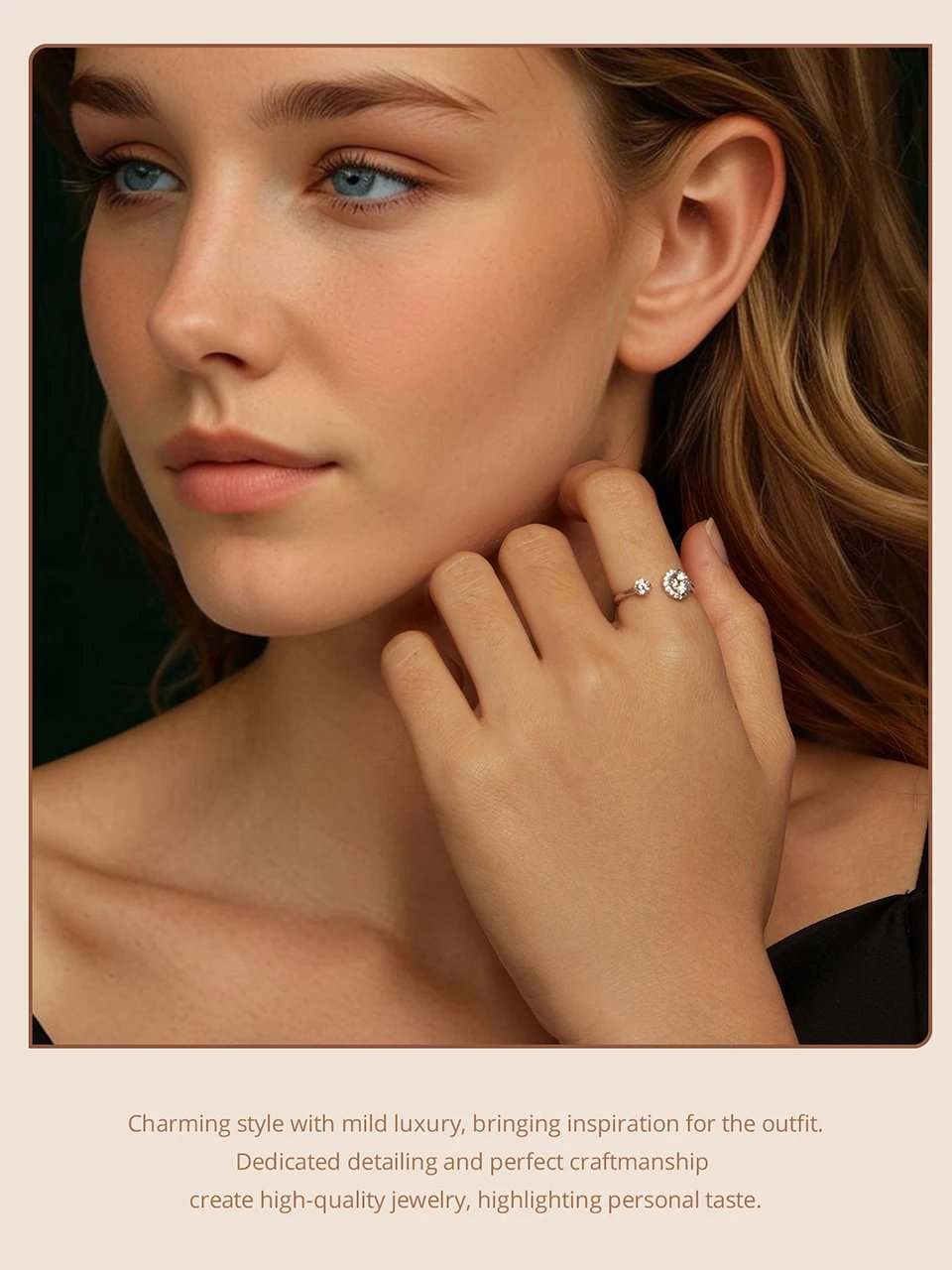 Anillo ajustable BAMOER Moissanita chapado en oro blanco, plata de ley 925, exquisito anillo abierto para mujer, joyería fina, regalo MSR067-E Anillo ajustable BAMOER Moissanita chapado en oro blanco, plata de ley 925, exquisito anillo abierto para mujer, joyería fina, regalo MSR067-E