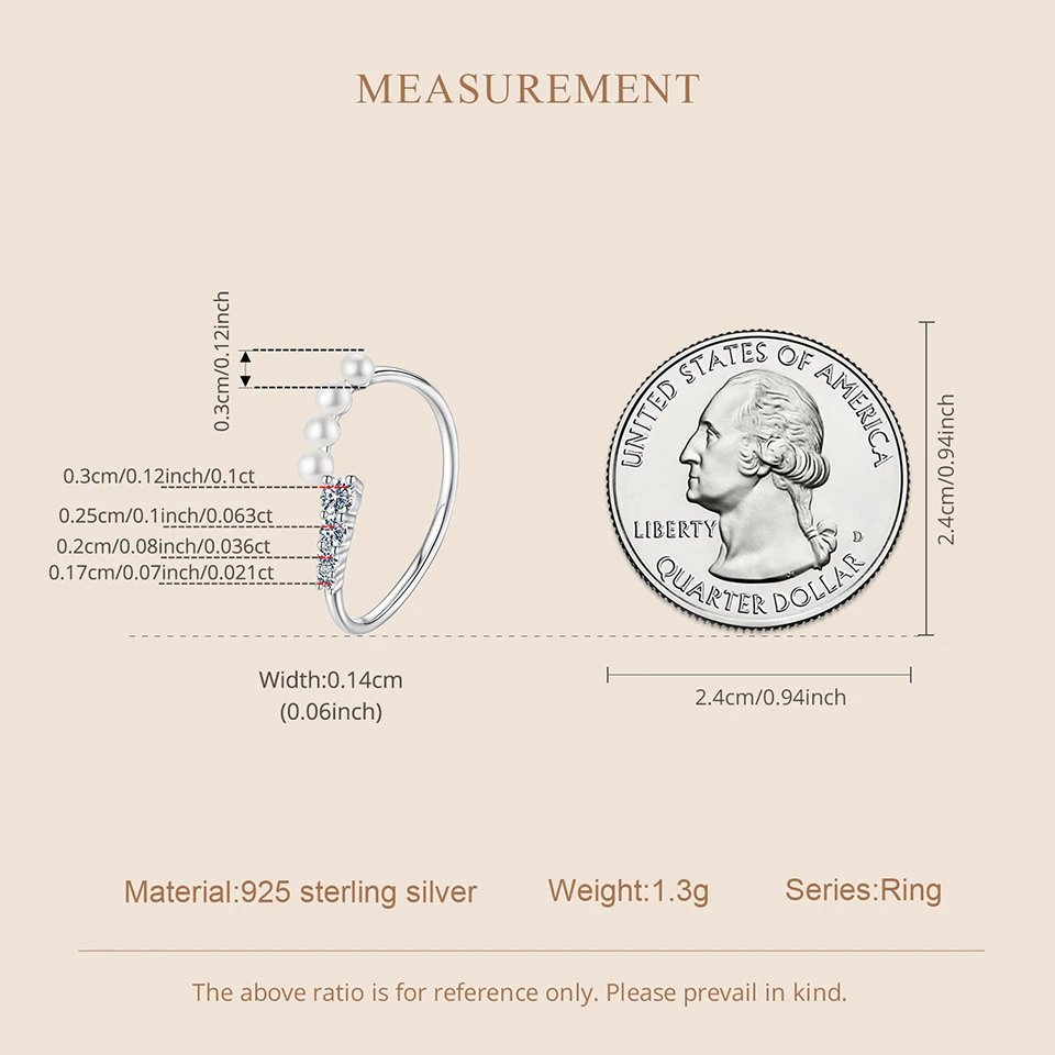 Anillo BAMOER de moissanita con perla de agua dulce, 4 piedras, varios tamaños, diamante de laboratorio de corte redondo, plata de ley 925, elegante joyería para mujer Anillo BAMOER de moissanita con perla de agua dulce, 4 piedras, varios tamaños, diamante de laboratorio de corte redondo, plata de ley 925, elegante joyería para mujer