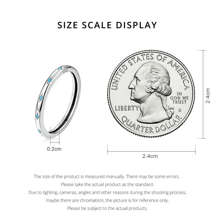 BAMOER Anillo de estrella de plata esterlina 925 auténtica para mujer, anillo turquesa, joyería de plata esterlina, regalo de la suerte y la paz