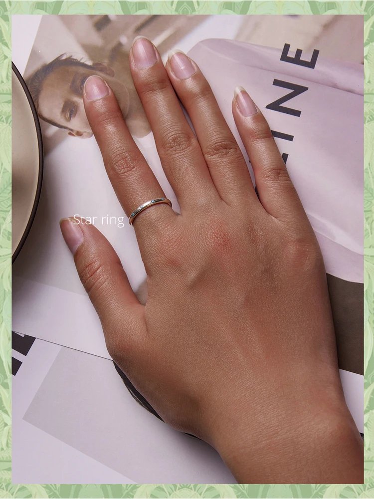 BAMOER Anillo de estrella de plata esterlina 925 auténtica para mujer, anillo turquesa, joyería de plata esterlina, regalo de la suerte y la paz