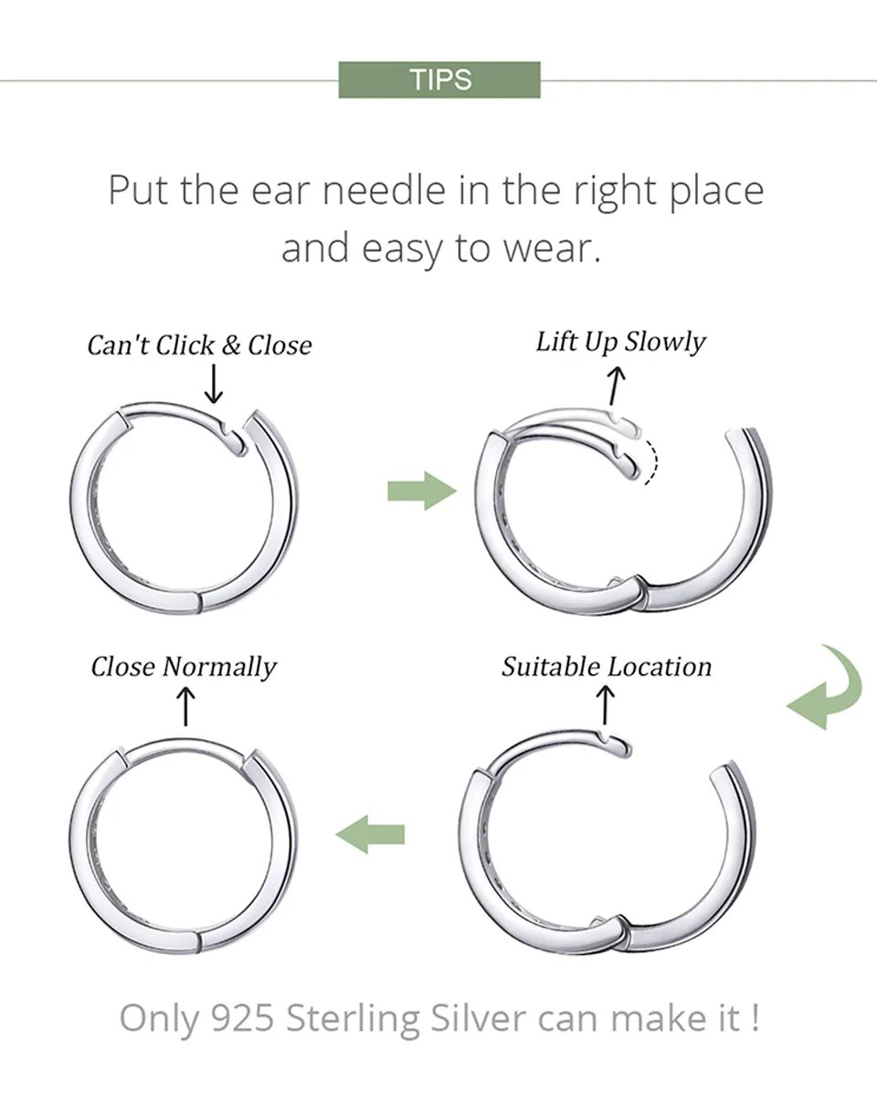 BAMOER Gold Hoop Earrings for Women, 925 Sterling Silver Minimalist Huggie Hoops Cartilage Piercing Earrings Ear Cuff for Women