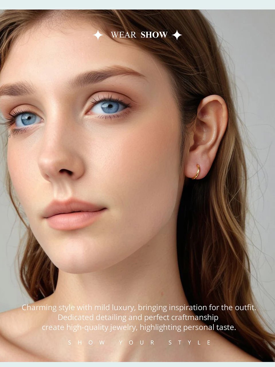 BAMOER Gold Hoop Earrings for Women, 925 Sterling Silver Minimalist Huggie Hoops Cartilage Piercing Earrings Ear Cuff for Women