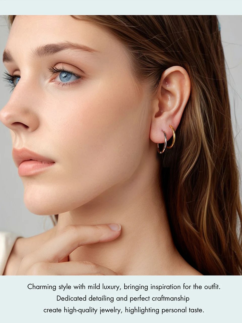 BAMOER Gold Hoop Earrings for Women, 925 Sterling Silver Minimalist Huggie Hoops Cartilage Piercing Earrings Ear Cuff for Women