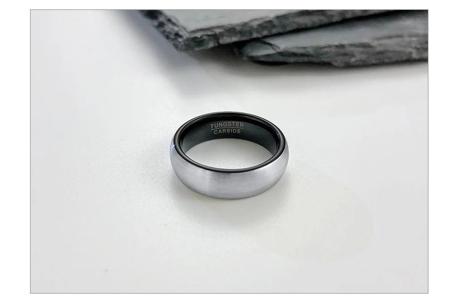 Anillo de boda Vnox Basic de carburo de tungsteno para hombre, de 6 mm, con acabado mate, minimalista, talla EE. UU. Anillo de boda Vnox Basic de carburo de tungsteno para hombre, de 6 mm, con acabado mate, minimalista, talla EE. UU.