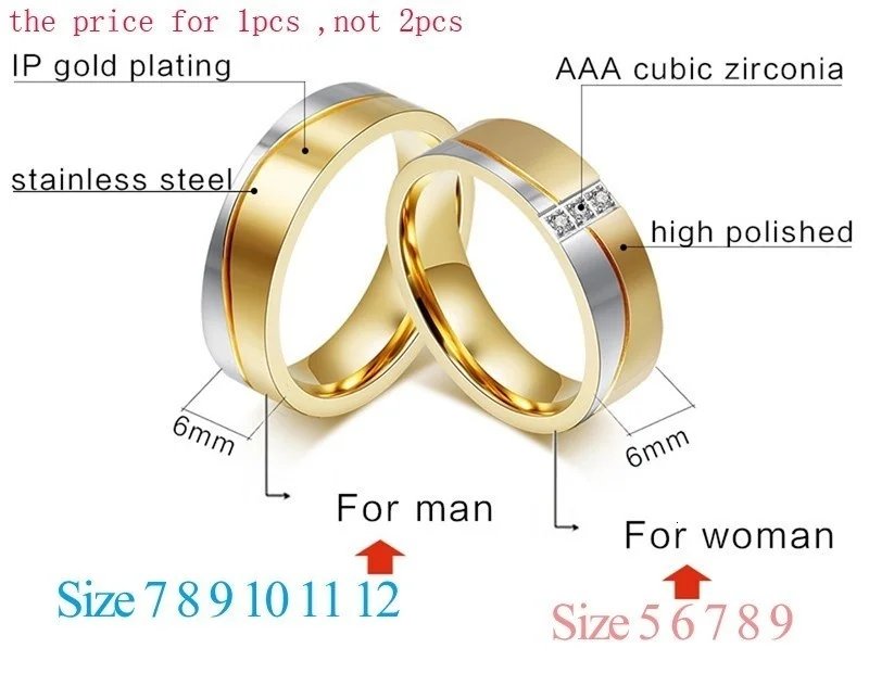 Anillos de boda Vnox para mujer y hombre, color dorado, elegantes, para amantes, joyería de promesa, personalizables, grabados con nombre, regalo para pareja. Anillos de boda Vnox para mujer y hombre, color dorado, elegantes, para amantes, joyería de promesa, personalizables, grabados con nombre, regalo para pareja.