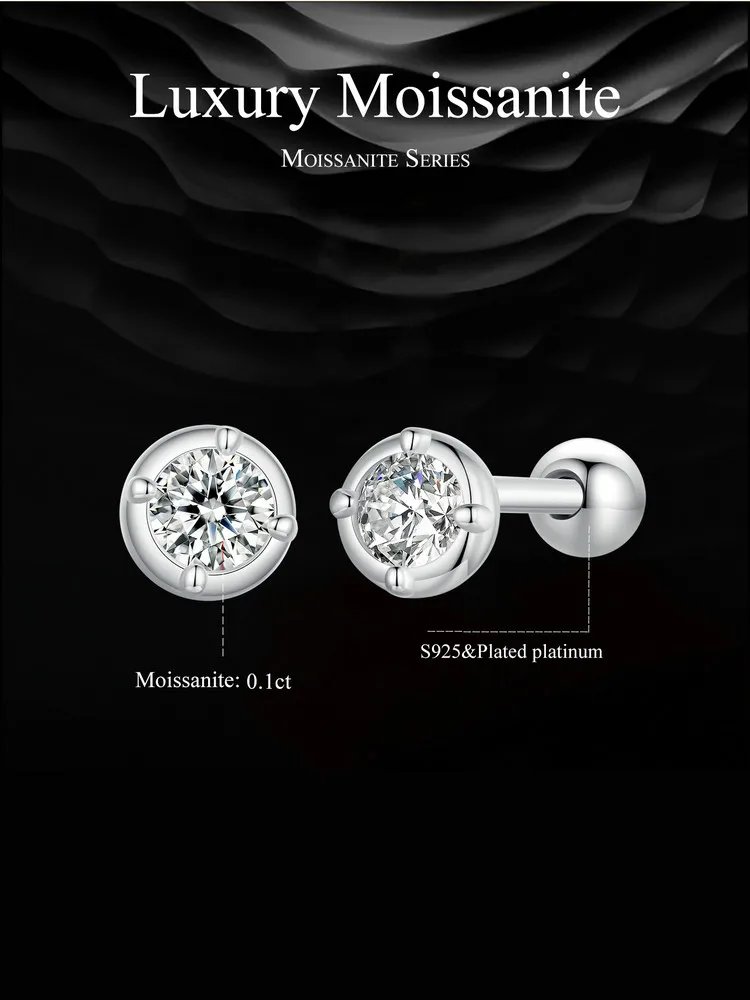Bamoer U Moissanite Bracelet 925 Sterling Silver Unique 5 Moissanite Design Bracelet Women Fine Jewelry D Color VVS1 EX