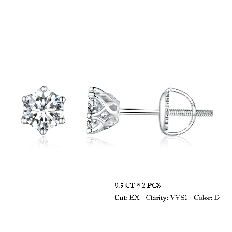 Plateado · 0.5CT X 2