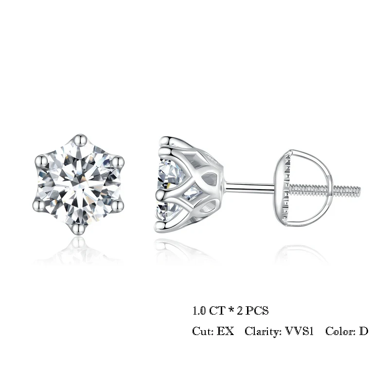 Plateado · 1.0CT X 2